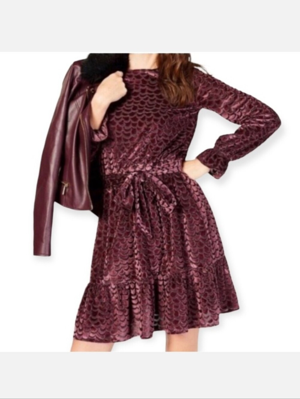 Michael Kors Velvety Long Sleeve Dress Womens Size Small